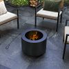 Outsunny Smokeless Fire Pit, 19" Portable Wood Burning Firepit with Poker, Low Smoke Camping Bonfire Stove for Backyard Patio Picnic, Stainless Steel,