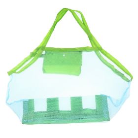 Children's Sand Away Beach Mesh Bag; Beach Toys Bag Baby Toy Storage Bags (Color: green)