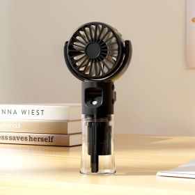 2024 New Handheld fan spray fan refrigeration USB charging mobile phone bracket outdoor hydrating fan manufacturer (Color: F4 spray fan (black), size: Handheld spray fan)